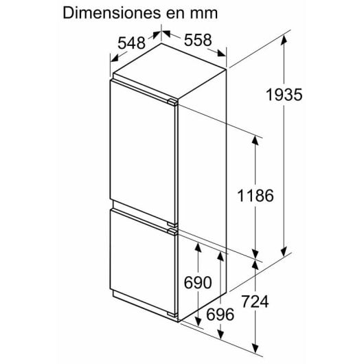 Bosch Serie 4 KIN96VFD0 Frigorífico Combi Integrable D