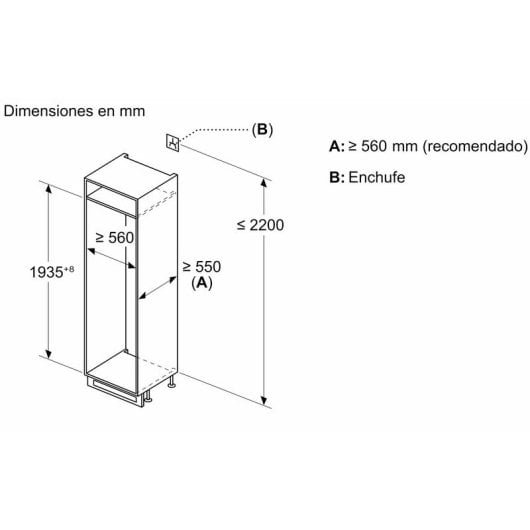 Bosch Serie 4 KIN96VFD0 Frigorífico Combi Integrable D