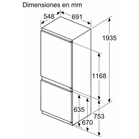 Frigorífico Combi Bosch KBN96VSE0 No Frost 193cm 383L E Branco