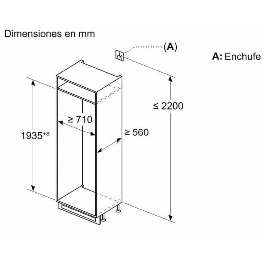 Frigorífico Combi Bosch KBN96VSE0 No Frost 193 cm 383L E Blanco