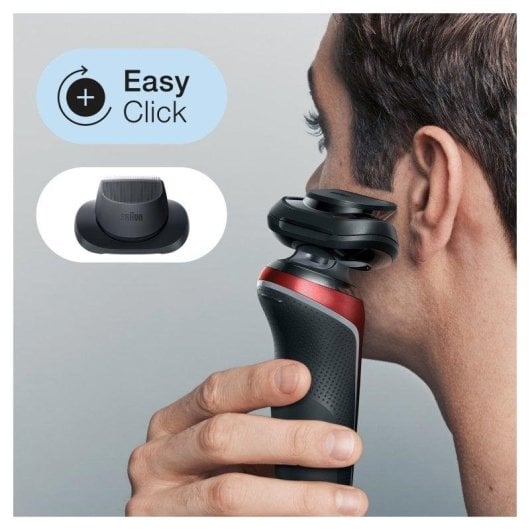 Elektrorasierer Braun Series 6 61-R1200S Kabellos 50min Nass- und Trockenrasur 3 Klingen Schnellladung