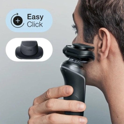 Rasoir Visage Braun Series 6 61-N1200s Sans Fil 50min Sec et Humide 2 Lames Charge Rapide