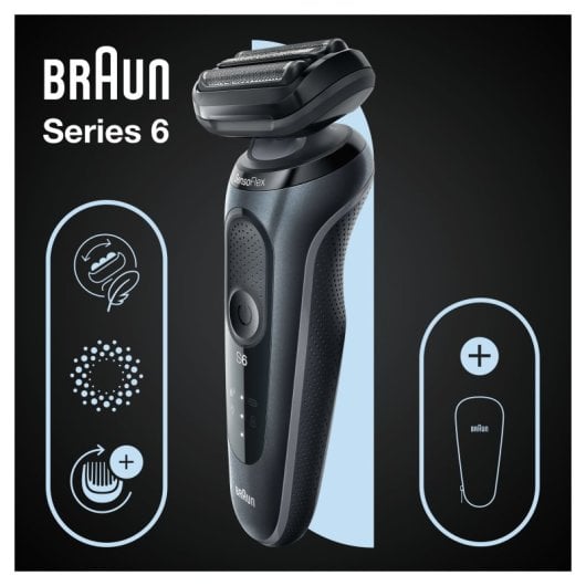 Braun 61-N1000s Series 6 Afeitadora de Láminas Negra/Gris