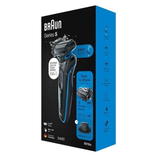 Braun 51-B1200S Series 5 Afeitadora Inalámbrica de Láminas Azul