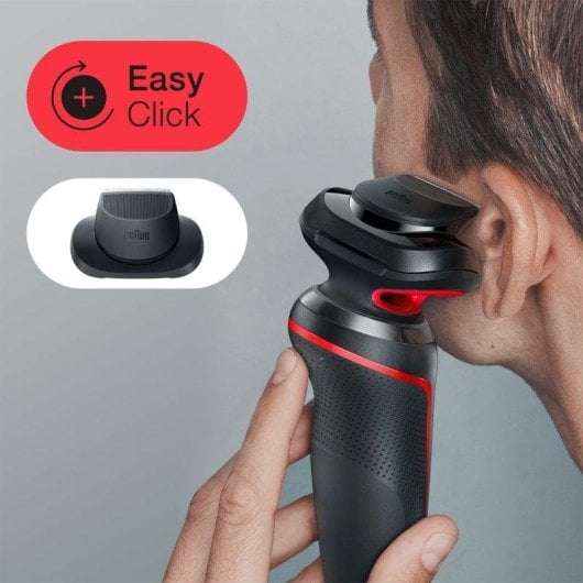 Rasoir pour Visage Braun Series 5 51-R1200S Sans Fil 50min Sec et Humide 3 Lames Charge Rapide