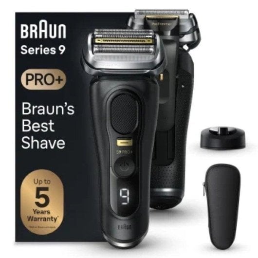 Rasoir Visage Braun Series 9 Pro+ 9510s Sans Fil 60 min Sec et Humide 5 Lames