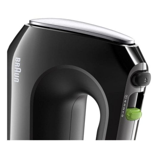 Batteur à main Braun HM 2110 BK 500 W Noir, 4 vitesses, Turbo, Crochet à pétrir