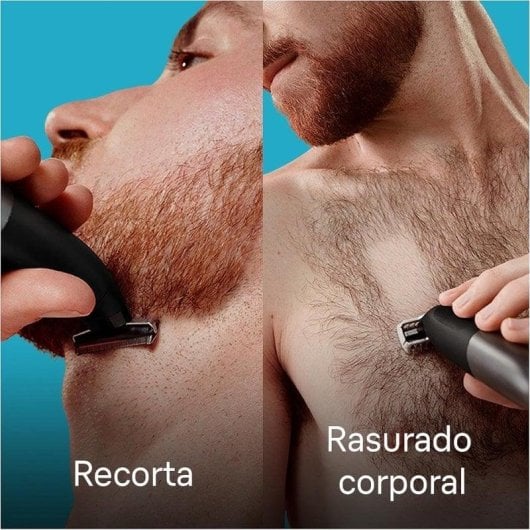 Tondeuse Multifonctions Corps et Visage Braun XT5200 Sans Fil 45min Sec et Mouillé 6 Sabots Lame 4D