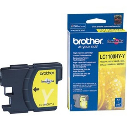 Cartucho de Tinta Brother LC-1100HYY Amarelo Original