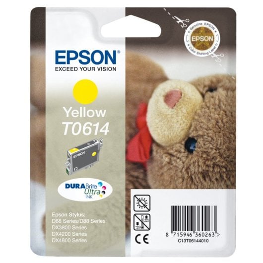 Cartucho Epson Teddybear T0614 amarelo