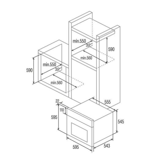 Forno Multifunções Cata MDS 8007 X Limpeza Manual 80L 60cm Classe A Convecção Preto Inox
