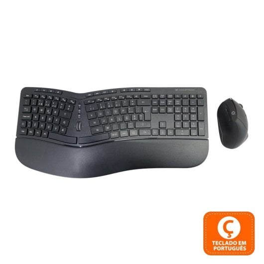 Conceptronic ORAZIO ERGO Conjunto de Teclado + Rato Sem Fios RF Preto (PT)