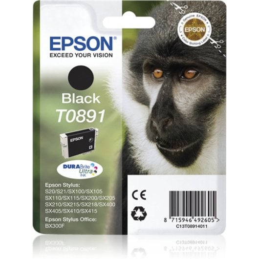 Cartucho Epson Monkey T0891 Preto (Etiqueta RF)