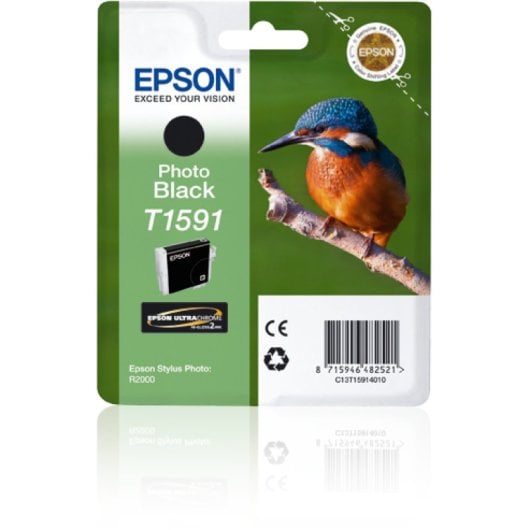 Tintenpatrone Epson T1591 Schwarz Foto Original Stylus Photo R2000 17 ml