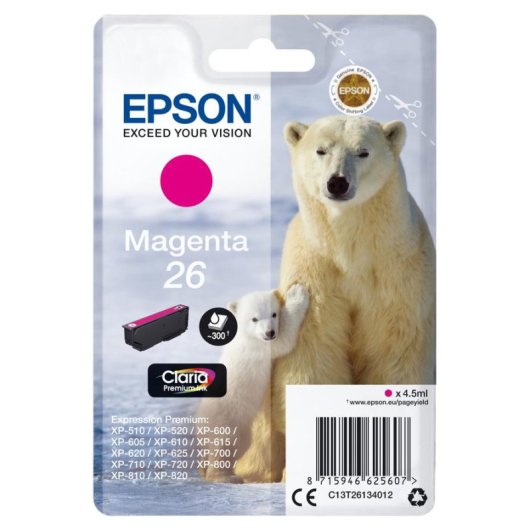 Cartouche d'encre Epson Polar Cartucho 26 Magenta