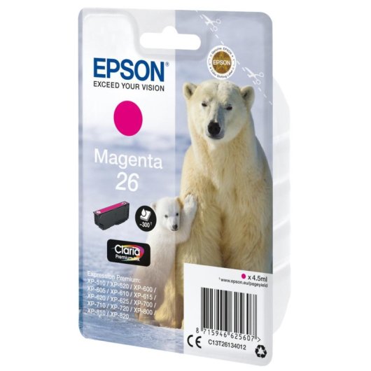 Cartouche d'encre Epson Polar Cartucho 26 Magenta