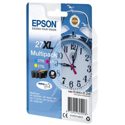 Epson Sveglia Multipack 3 colori 27XL Inchiostri DURABrite Ultra
