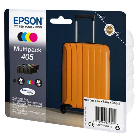 Cartucho de Tinta Original Epson 405 DURABrite Ultra Pack 4 Unidades BK/C/M/Y
