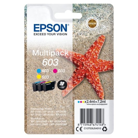 Cartucho de Tinta Epson Multipack 603 Cian/Amarillo/Magenta