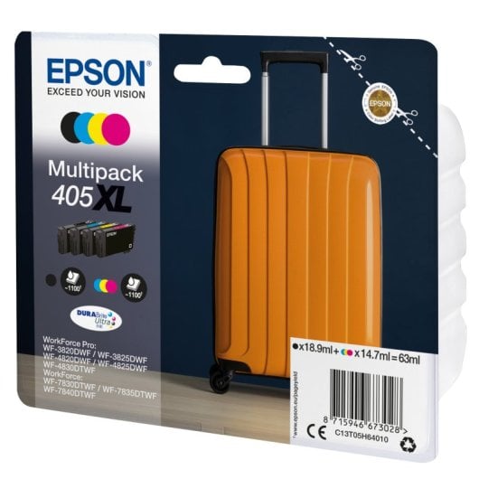 Cartucho de Tinta Original Epson 405XL DURABrite Ultra Pack 4 Unidades XL BK/C/M/Y