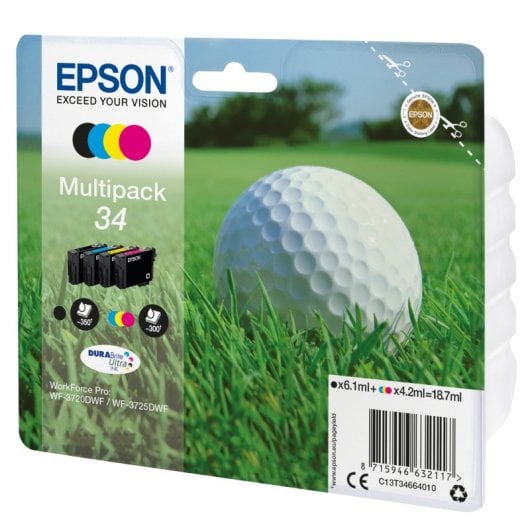 Epson Balle de golf Multipack 4 couleurs 34 Encre DURABrite Ultra