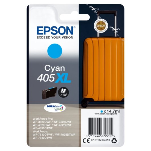 Cartucho de Tinta Original Epson 405XL DURABrite Ultra Ink XL Cian