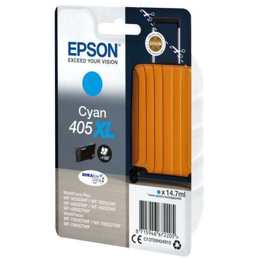 Cartucho de Tinta Original Epson 405XL DURABrite Ultra Ink XL Cian