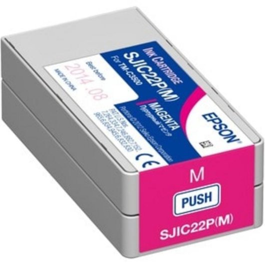 Cartucho de tinta Epson SJIC22P(M) Magenta pigmentada para TM-C3500