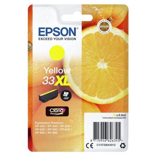 Epson Oranges C13T33644022 Druckerpatrone 1 Stück(e) Original Hohe (XL-) Ausbeute Gelb