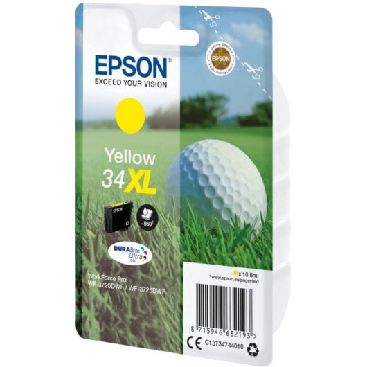 Epson Balle de golf Singlepack Jaune 34XL Encre DURABrite Ultra