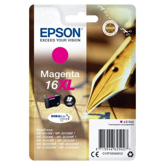 Caneta Epson e cartucho de palavras cruzadas 16XL magenta (etiqueta RF)