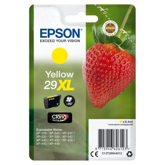 Cartucho de Tinta Original Epson Strawberry 29XL Claria Home XL Amarillo