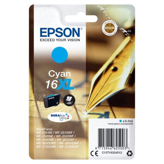 Cartuccia per penna e cruciverba Epson 16XL ciano (etichetta RF)