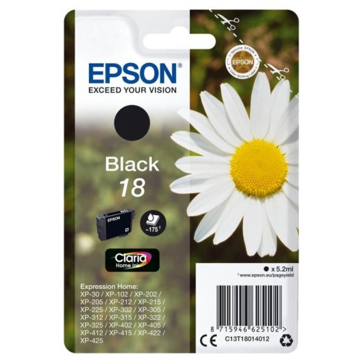 Cartouche d'encre Epson Daisy 18 Noir Original