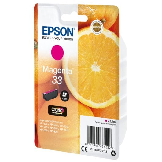 Cartucho de Tinta Original Epson Oranges 33 Claria Premium Magenta