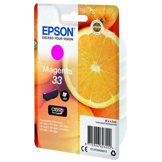 Cartucho de Tinta Original Epson Oranges 33 Claria Premium Magenta