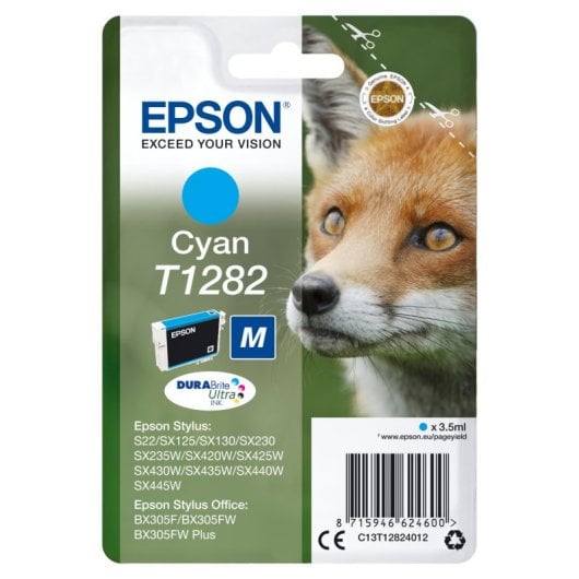 Inktcartridge Epson Fox T1282 Cyaan Origineel 3,5 ml