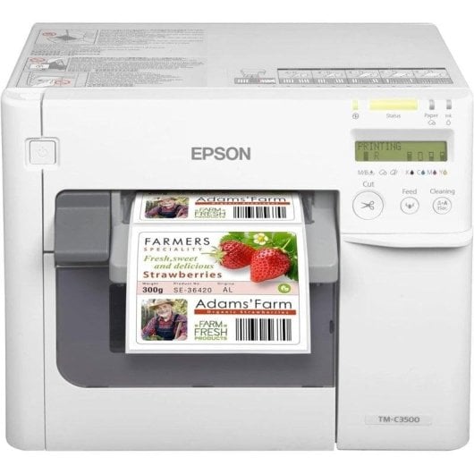 Imprimante d'étiquettes Epson TM-C3500 jet d'encre couleur USB Ethernet 12kg