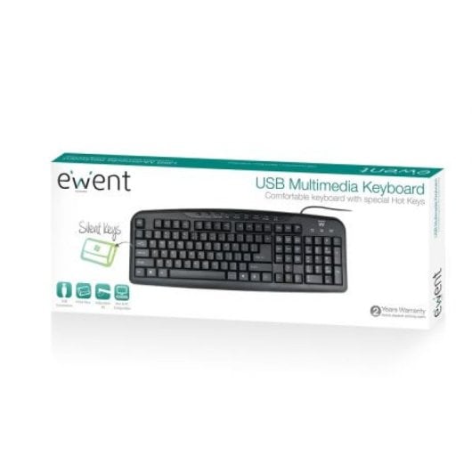 Tastiera USB Ewent EW3195 QWERTZ portoghese nera