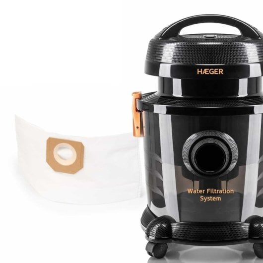 Haeger VC-12W.044A AquaClean Aspirador de Chão para Seco/Húmido 1200W Preto
