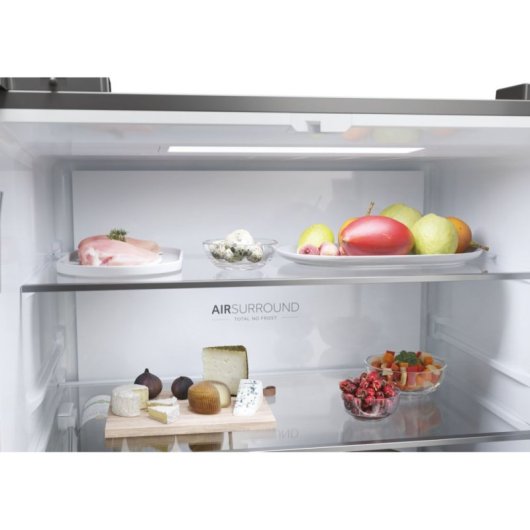 Frigorifero side-by-side Haier Cube 83 Series 5 HCW58F18EWMP Libera installazione 507 LE Platino, Acciaio inossidabile