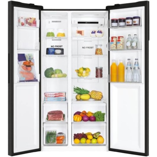 Haier SBS 90 Serie 3 HSR3918ENPB Frigorífico Americano E Preto