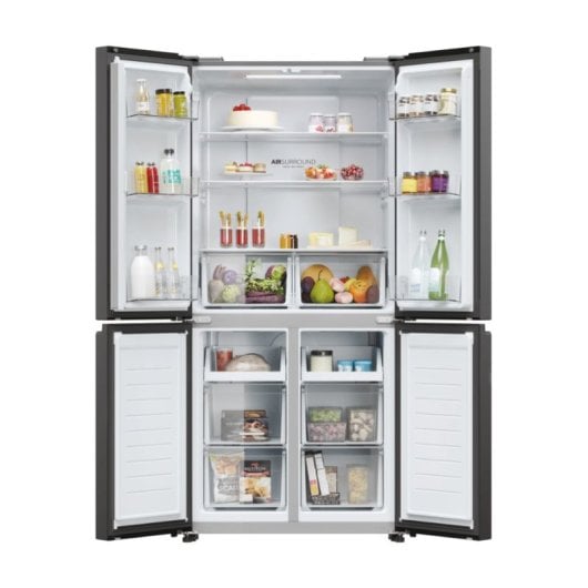 Haier Cube 83 Serie 3 HCR3818ENPT Frigorífico Americano E Antracita
