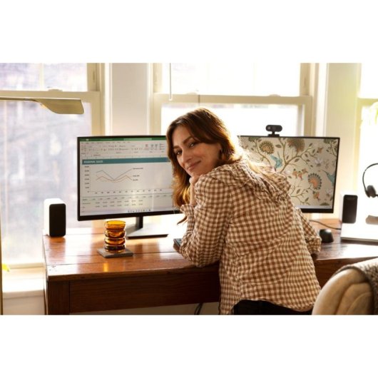 Monitor HP P24h Gen 5 23.8" FullHD 75Hz IPS Altifalantes Ajustável