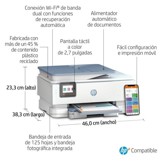 HP Envy Inspire 7921e Multifunción Color WiFi Dúplex