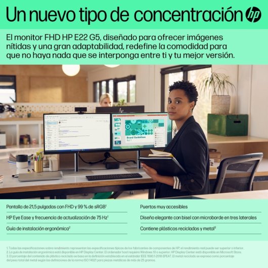 HP E-Series E22 G5 21.5" LED IPS FullHD 75Hz