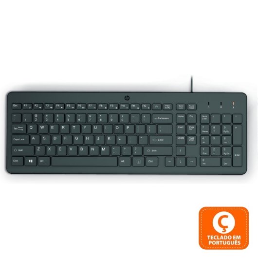 HP 150 Teclado USB Preto (PT)
