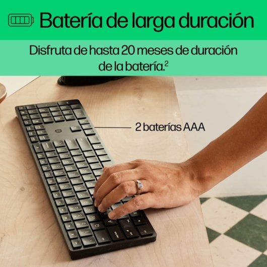 HP 450 Teclado Programável Sem Fios Preto (PT)