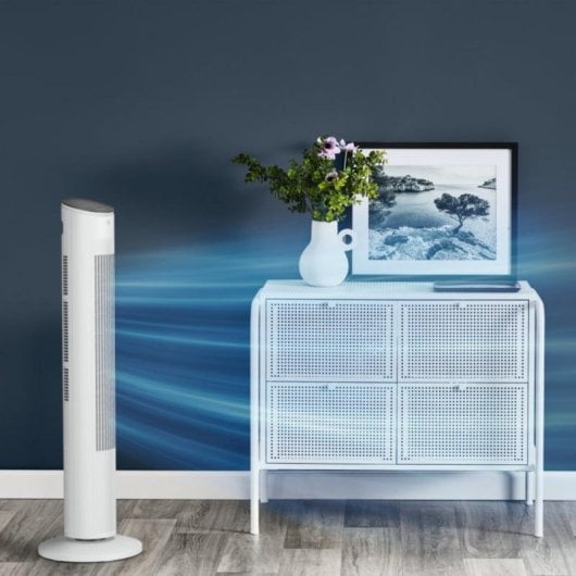 Ventilador de torre Rowenta Eole VU6871 Silencioso Blanco 3 Velocidades 193,8 m³/h Temporizador