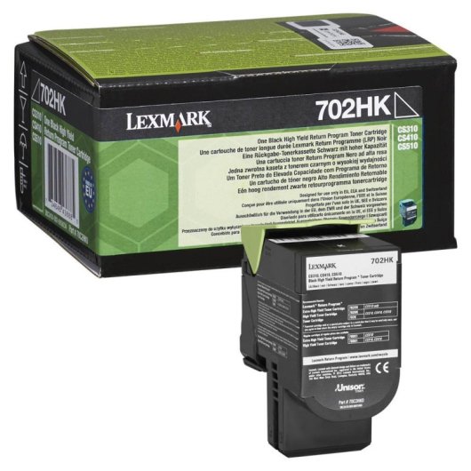 Cartucho de Tóner Original Lexmark 702HK Negro